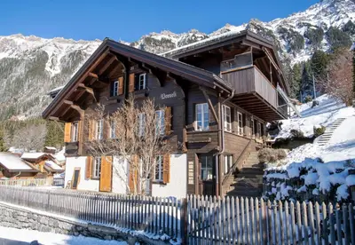 Ein allgemeiner Bergblick oder ein Berglick von der Ferienwohnung aus