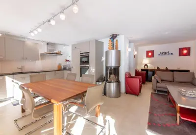 Küche/Küchenzeile in der Unterkunft Chalet Sole Apt 3
