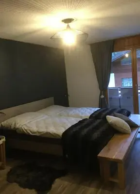 Ein Bett oder Betten in einem Zimmer der Unterkunft Magnifique appartement de montagne