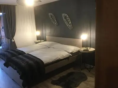 Ein Bett oder Betten in einem Zimmer der Unterkunft Magnifique appartement de montagne