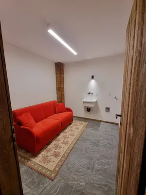 Ein Sitzbereich in der Unterkunft Chalet Mouflon