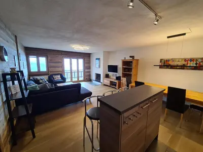 Ein Sitzbereich in der Unterkunft Greppons O 031 - MOUNTAIN apartment 10 pers